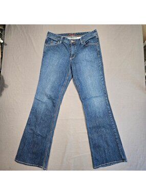 Vintage Eddie Bauer Womens 10R Denim Jeans Blue Stretch Straight Leg